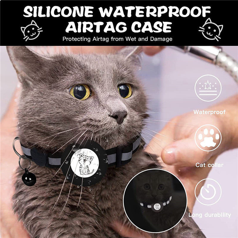 Reflective Airtag Tracker Collar for Cats